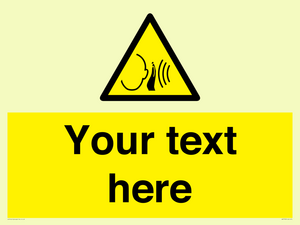 Custom warning sudden loud noise